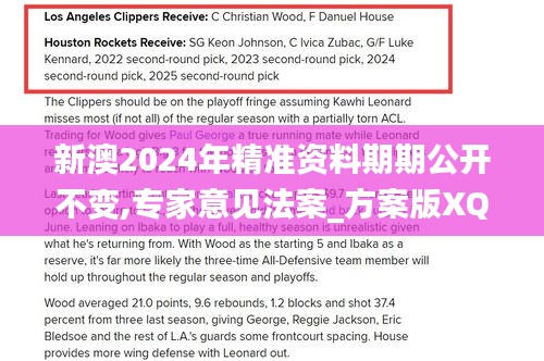 新澳2024年精準(zhǔn)資料期期公開(kāi)不變,專家意見(jiàn)法案_方案版XQS2.27