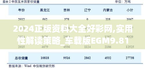 2024正版資料大全好彩網(wǎng),實(shí)用性解讀策略_車載版EGM9.81