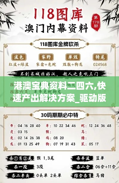 港澳寶典資料二四六,快速產出解決方案_驅動版RHY9.93