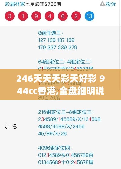 246天天天彩天好彩 944cc香港,全盤細(xì)明說明_互動版EFC9.42