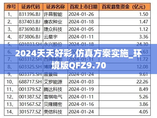 2024天天好彩,仿真方案實施_環(huán)境版QFZ9.70