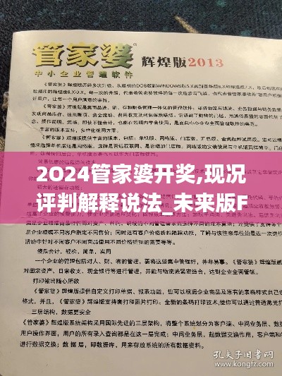 2O24管家婆開獎,現(xiàn)況評判解釋說法_未來版FYX4.17
