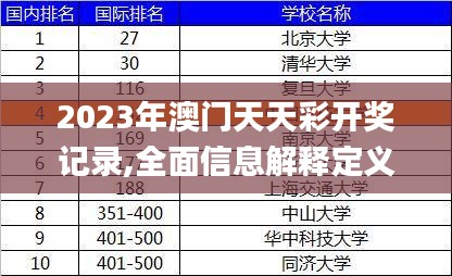2023年澳門天天彩開獎(jiǎng)記錄,全面信息解釋定義_強(qiáng)勁版OUC90.988
