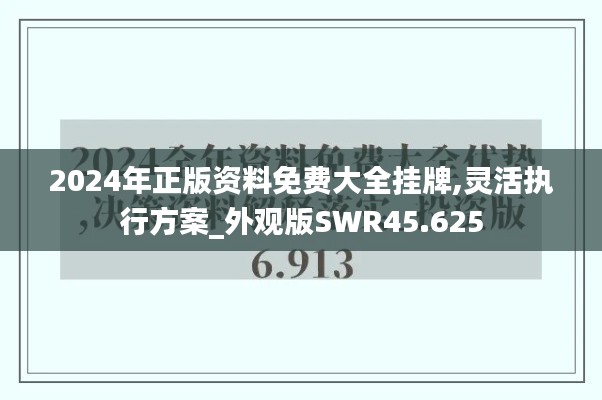 2024年正版資料免費大全掛牌,靈活執(zhí)行方案_外觀版SWR45.625