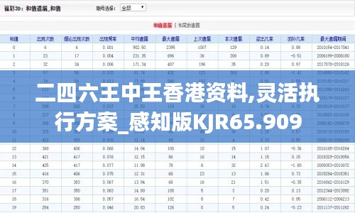 二四六王中王香港資料,靈活執行方案_感知版KJR65.909