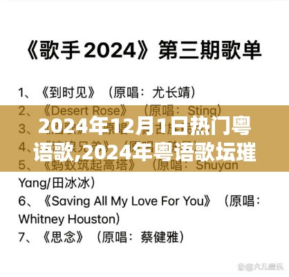 2024粵語歌壇璀璨新星，一網(wǎng)打盡熱門粵語歌曲