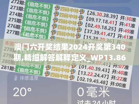 澳門六開獎(jiǎng)結(jié)果2024開獎(jiǎng)第340期,精細(xì)解答解釋定義_WP13.862-7
