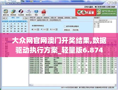 大眾網官網澳門開獎結果,數據驅動執行方案_輕量版6.874