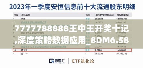 7777788888王中王開(kāi)獎(jiǎng)十記,深度策略數(shù)據(jù)應(yīng)用_8DM6.585