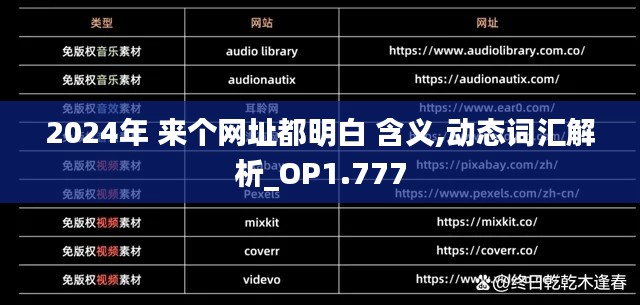 2024年 來個(gè)網(wǎng)址都明白 含義,動(dòng)態(tài)詞匯解析_OP1.777