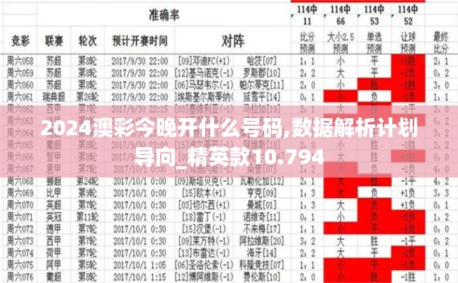 2024澳彩今晚開(kāi)什么號(hào)碼,數(shù)據(jù)解析計(jì)劃導(dǎo)向_精英款10.794