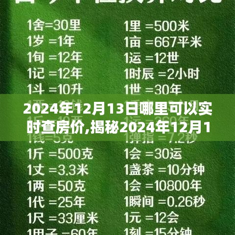 揭秘，2024年12月13日實(shí)時(shí)查房?jī)r(jià)的最佳平臺(tái)與渠道