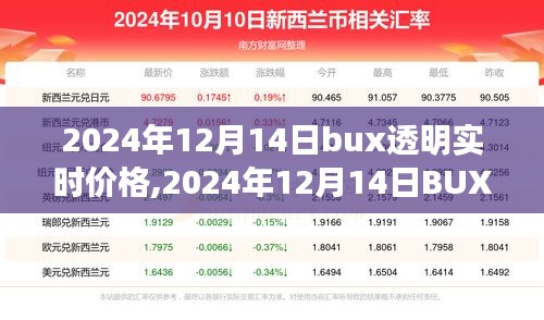 探索數字貨幣市場最新動態，2024年12月14日BUX透明實時價格解析