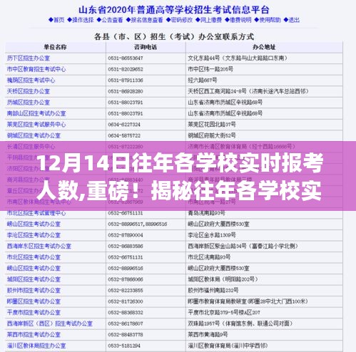 揭秘往年各學校實時報考人數(shù)背后的真相，12月14日報考大戰(zhàn)紀實