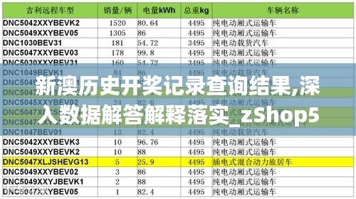 新澳歷史開獎(jiǎng)記錄查詢結(jié)果,深入數(shù)據(jù)解答解釋落實(shí)_zShop5.549