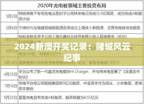 新澳開獎記錄