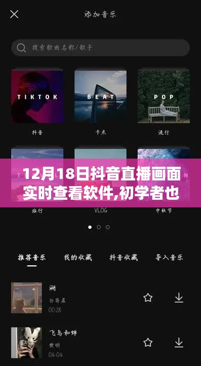 初學(xué)者必備！12月18日抖音直播畫面實(shí)時(shí)查看軟件使用指南與全攻略
