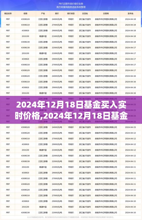 市場風(fēng)云下的投資焦點(diǎn)，2024年12月18日基金實(shí)時(shí)買入價(jià)格解析