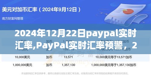 2024年12月22日PayPal實時匯率走勢分析與預測，匯率預警及市場動態