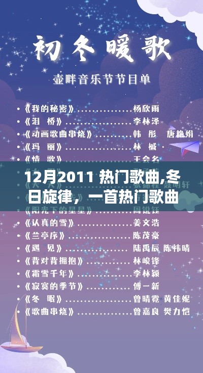 冬日旋律，一首熱門歌曲串聯的溫馨故事，回顧2011年12月音樂熱潮
