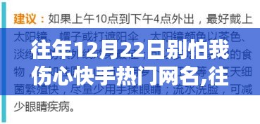 往年12月22日快手熱門網(wǎng)名別怕我傷心的綜合評測與解析