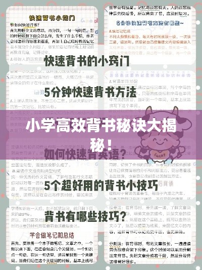 小學(xué)高效背書秘訣大揭秘！
