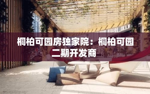 桐柏可園房獨(dú)家院：桐柏可園二期開發(fā)商 