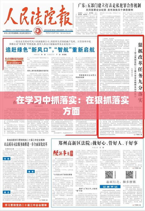 在學習中抓落實：在狠抓落實方面 