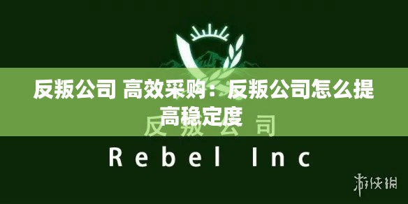 反叛公司 高效采購(gòu)：反叛公司怎么提高穩(wěn)定度 