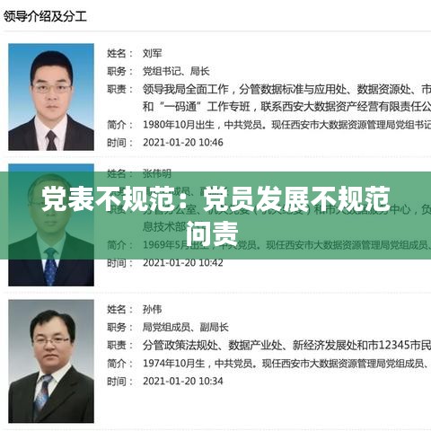 黨表不規(guī)范：黨員發(fā)展不規(guī)范問責(zé) 