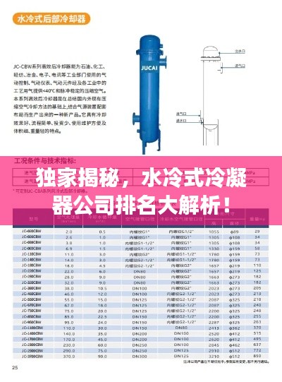 獨(dú)家揭秘，水冷式冷凝器公司排名大解析！