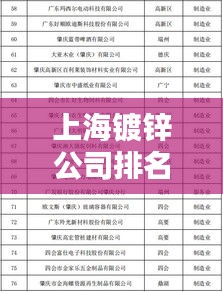 上海鍍鋅公司排名揭曉，行業(yè)內(nèi)頂尖企業(yè)榜單