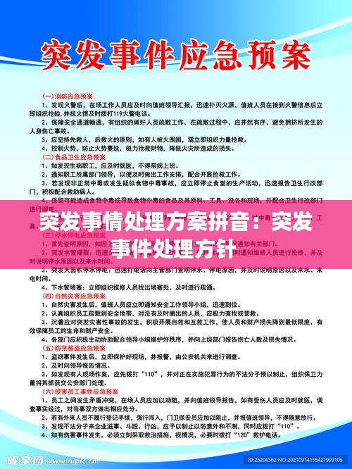 突發(fā)事情處理方案拼音：突發(fā)事件處理方針 