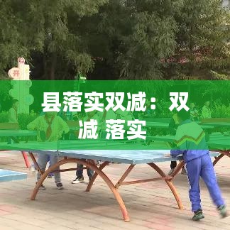 縣落實(shí)雙減：雙減 落實(shí) 