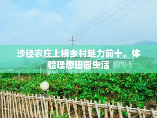 沙徑農莊上榜鄉村魅力前十，體驗理想田園生活