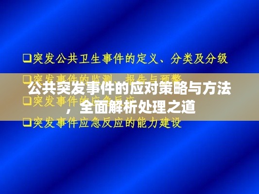 公共突發(fā)事件的應(yīng)對策略與方法，全面解析處理之道