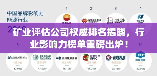 礦業評估公司權威排名揭曉，行業影響力榜單重磅出爐！