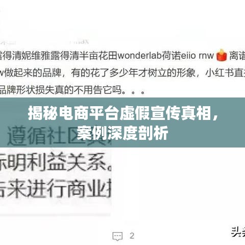 揭秘電商平臺虛假宣傳真相，案例深度剖析