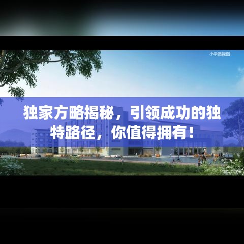 獨家方略揭秘，引領(lǐng)成功的獨特路徑，你值得擁有！