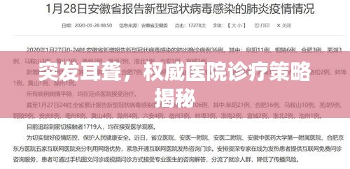 突發(fā)耳聾，權(quán)威醫(yī)院診療策略揭秘