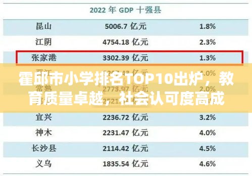 霍邱市小學排名TOP10出爐，教育質量卓越，社會認可度高成果展示