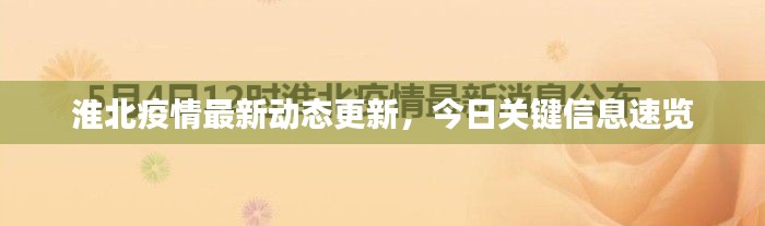 淮北疫情最新動態更新，今日關鍵信息速覽