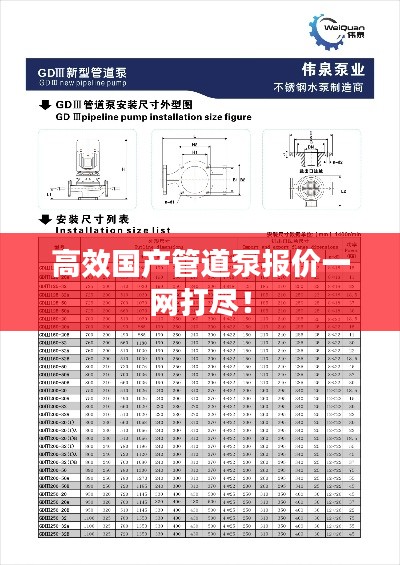 高效國產管道泵報價一網打盡！