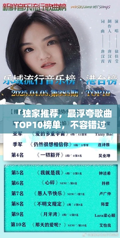 「獨家推薦，最浮夸歌曲TOP10榜單，不容錯過！」