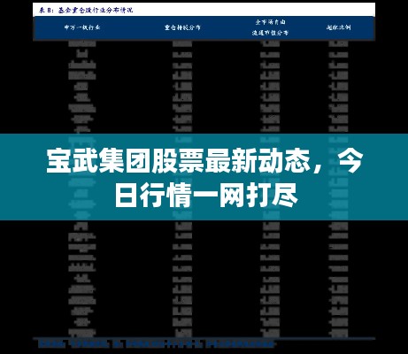 寶武集團股票最新動態(tài)，今日行情一網(wǎng)打盡