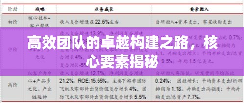 高效團(tuán)隊(duì)的卓越構(gòu)建之路，核心要素揭秘