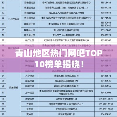 青山地區熱門網吧TOP10榜單揭曉！