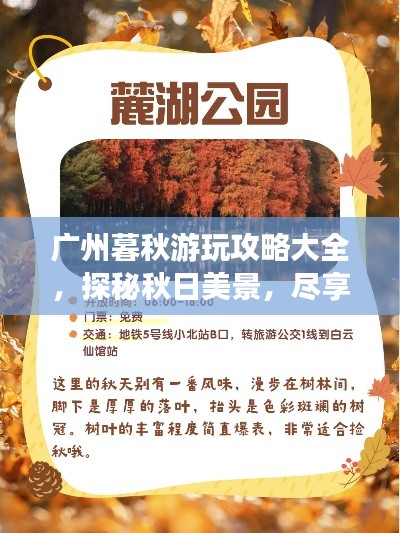 廣州暮秋游玩攻略大全，探秘秋日美景，盡享秋日風情！