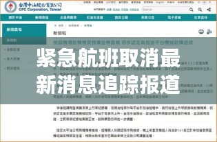 緊急航班取消最新消息追蹤報道速遞！