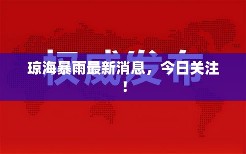 瓊海暴雨最新消息，今日關注！